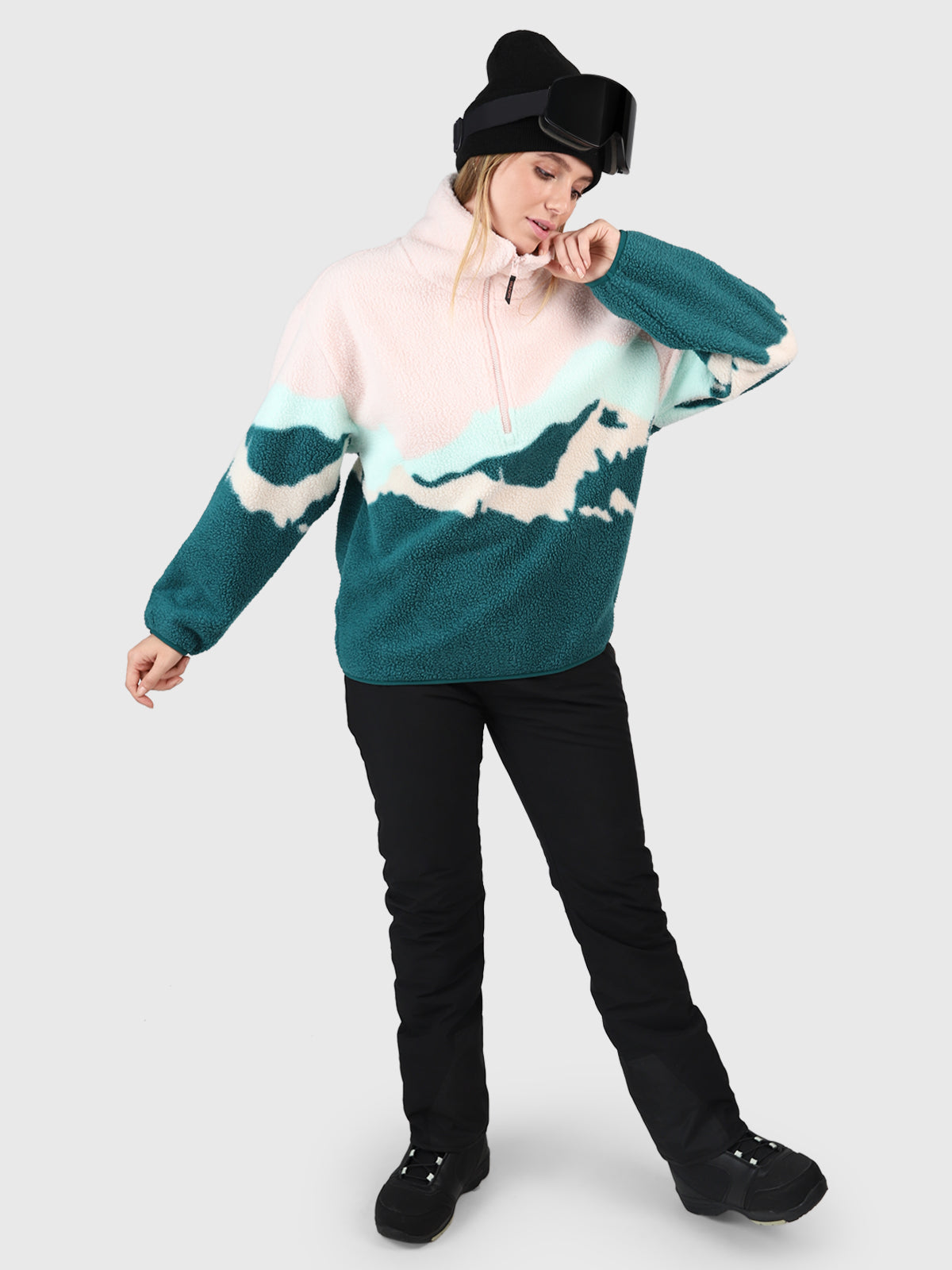 Chino-PP Dames Fleece | Evergreen