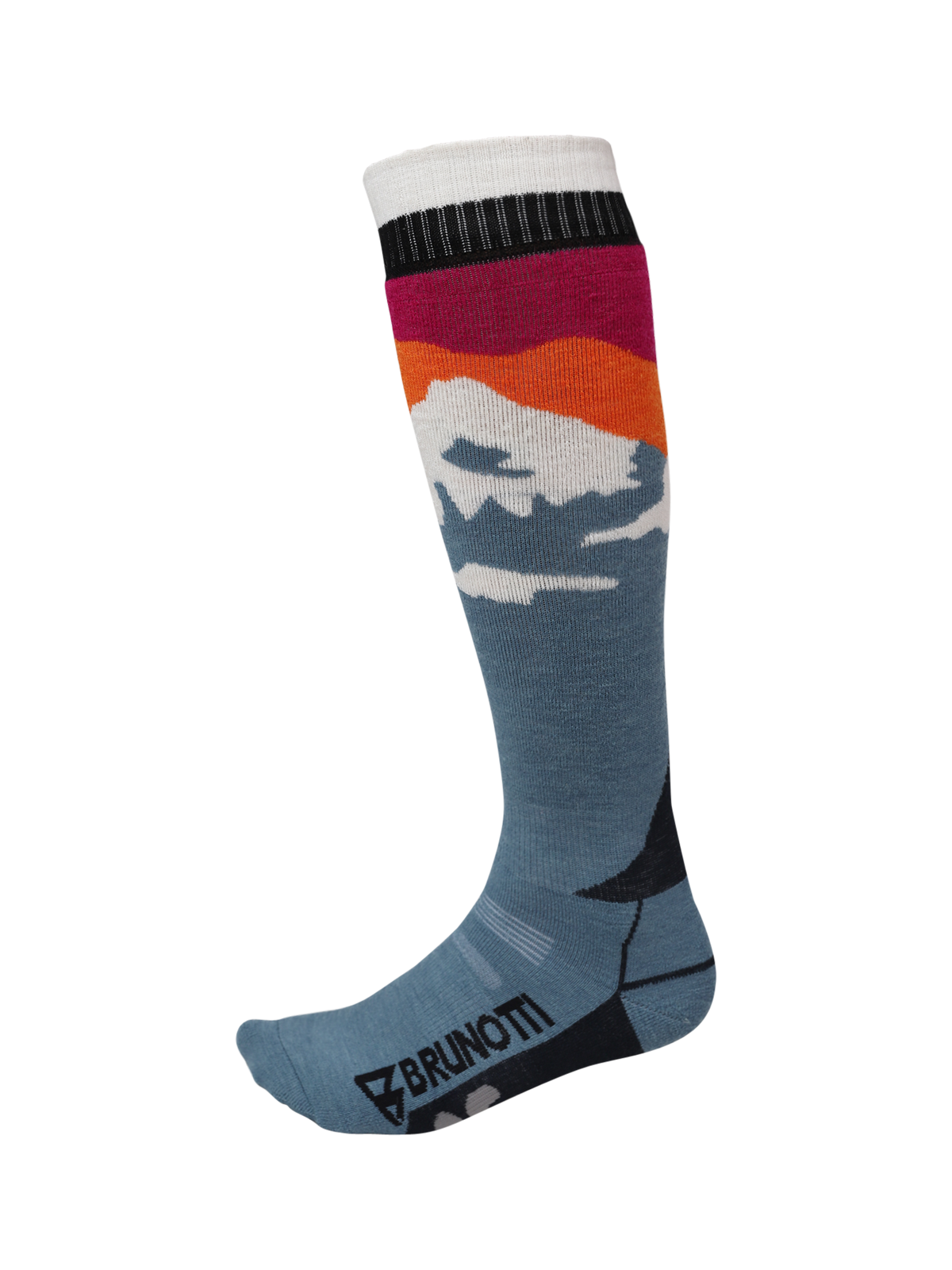 Scottishy-Mountain Women Ski Socks | Steel Blue