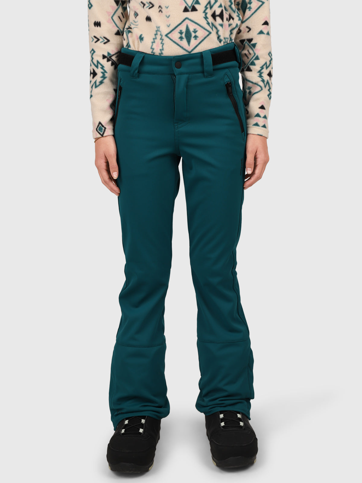 Marty Mädchen Softshell Skihose | Evergreen