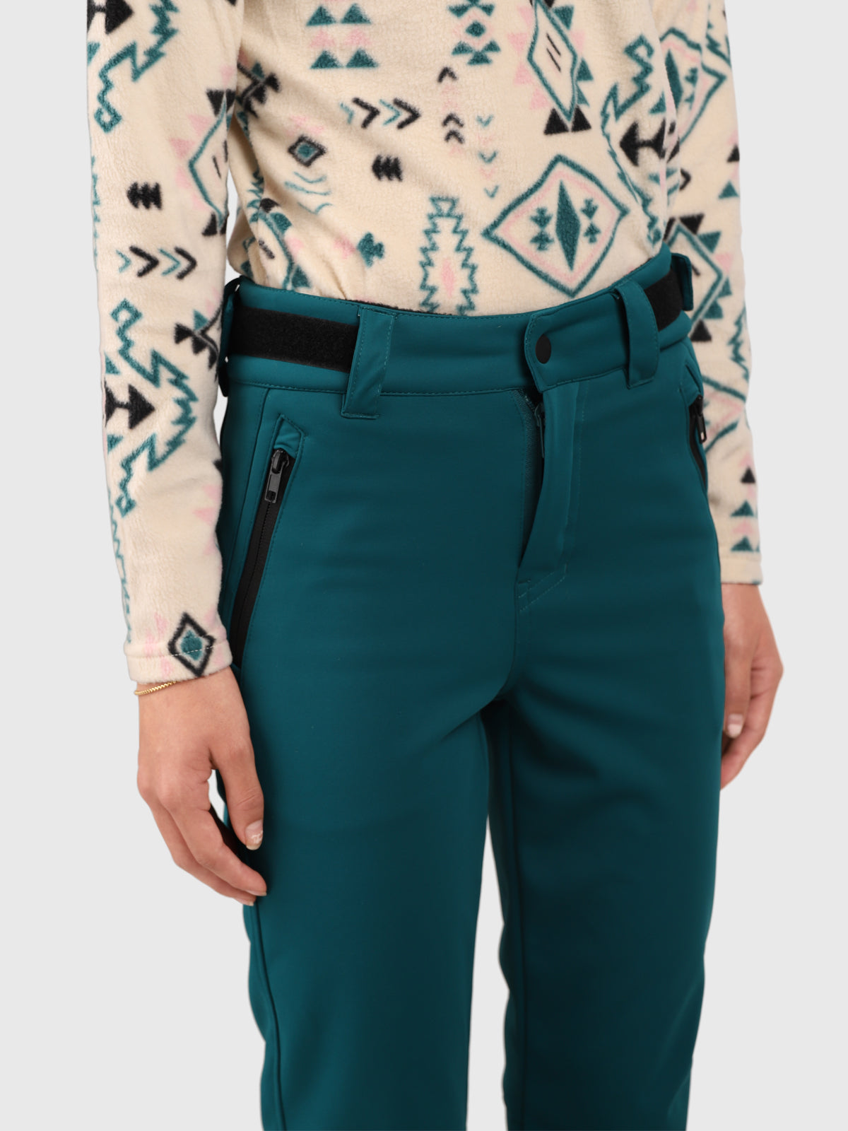 Marty Mädchen Softshell Skihose | Evergreen