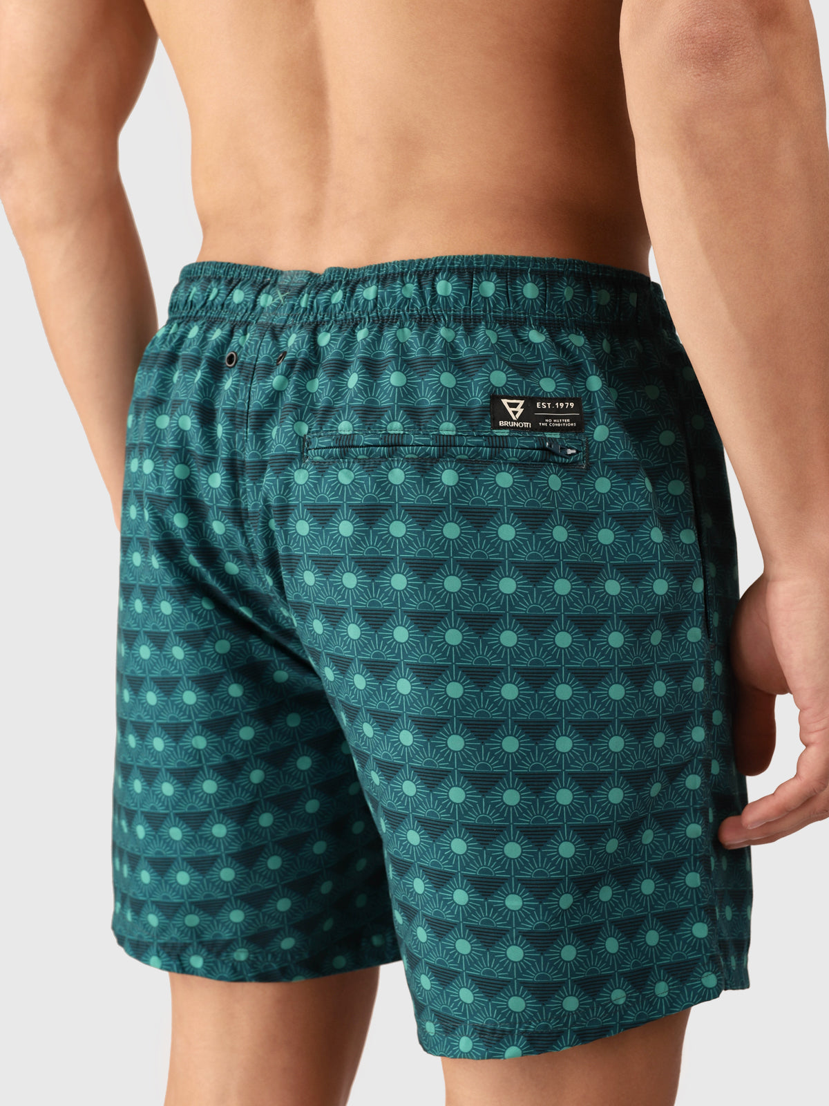 Cester-Mini Men Swim Shorts | Memories Of The Sun Fuel Green
