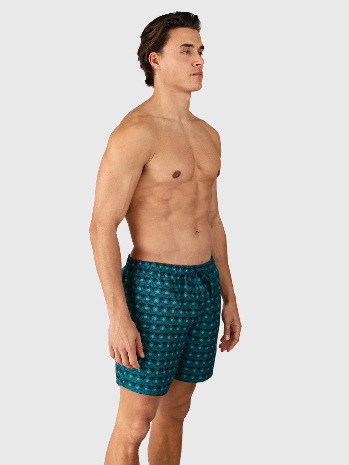 Cester-Mini Men Swim Shorts | Memories Of The Sun Fuel Green