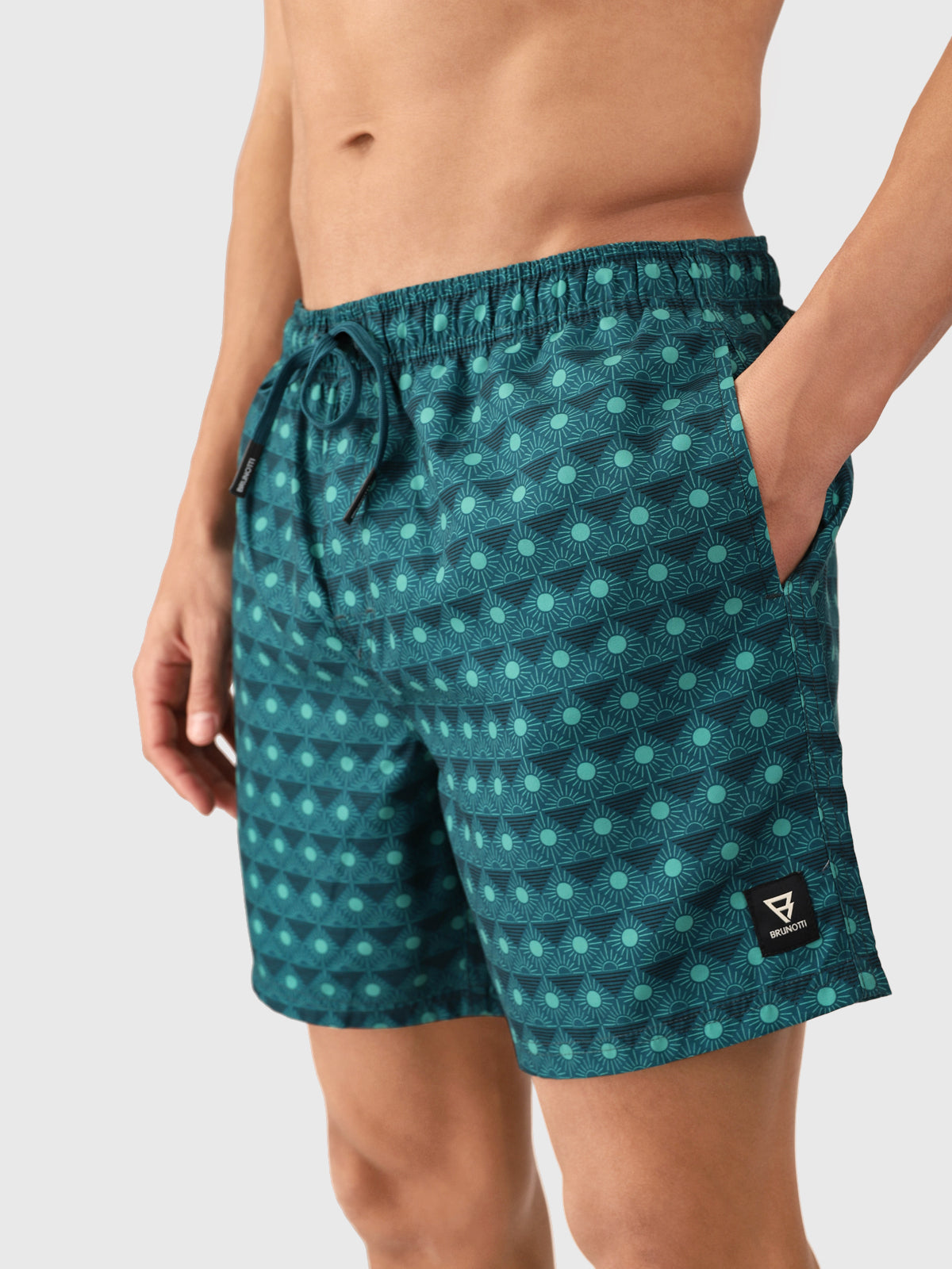 Cester-Mini Men Swim Shorts | Memories Of The Sun Fuel Green