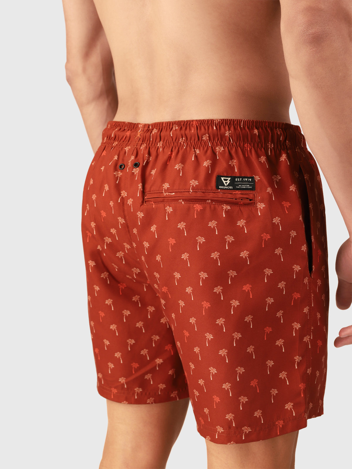 Cester-Mini Men Swim Shorts | Mini Palm Aqua Arabian Spice