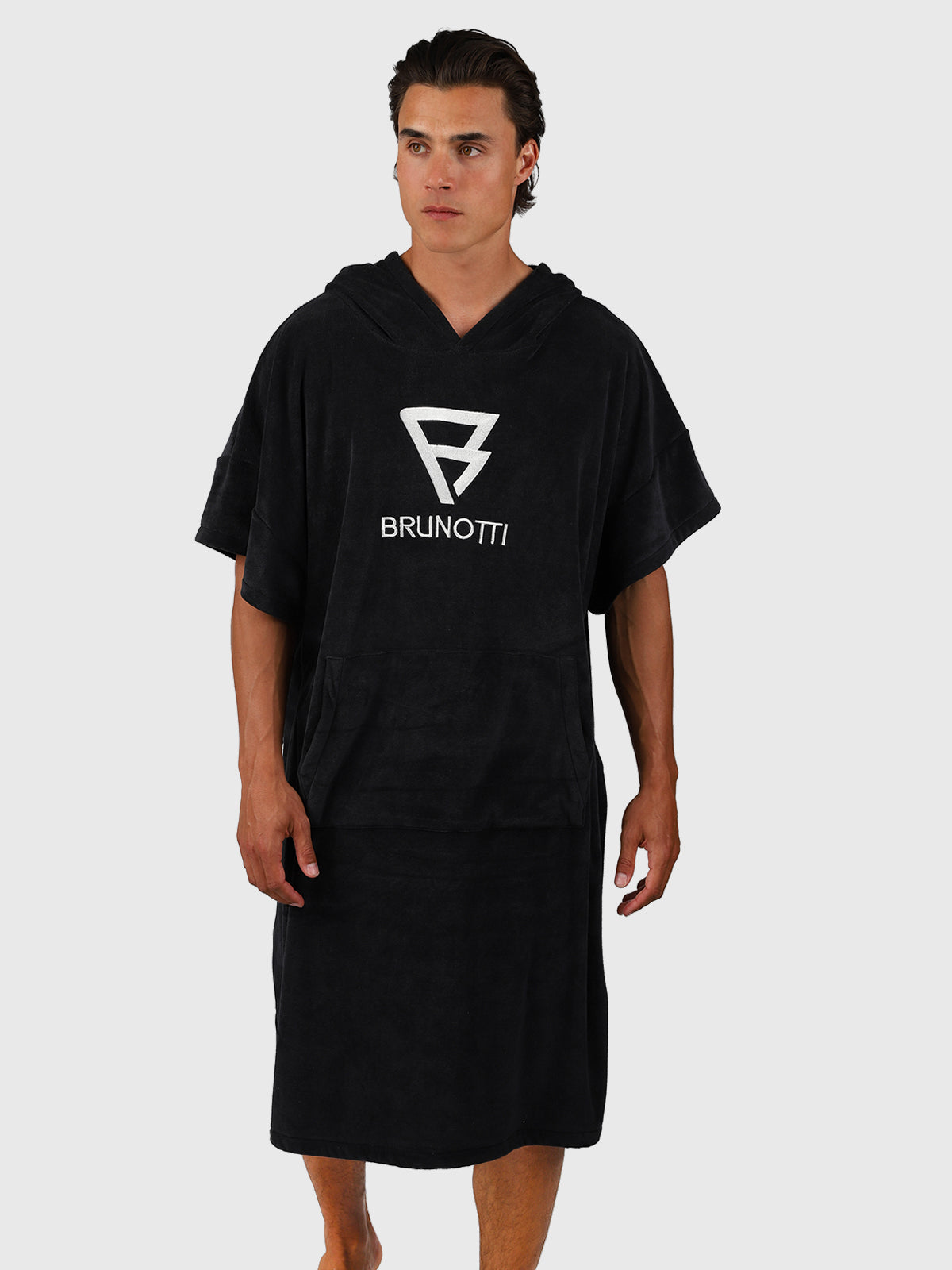 Poncho-Solid Men Poncho | Black