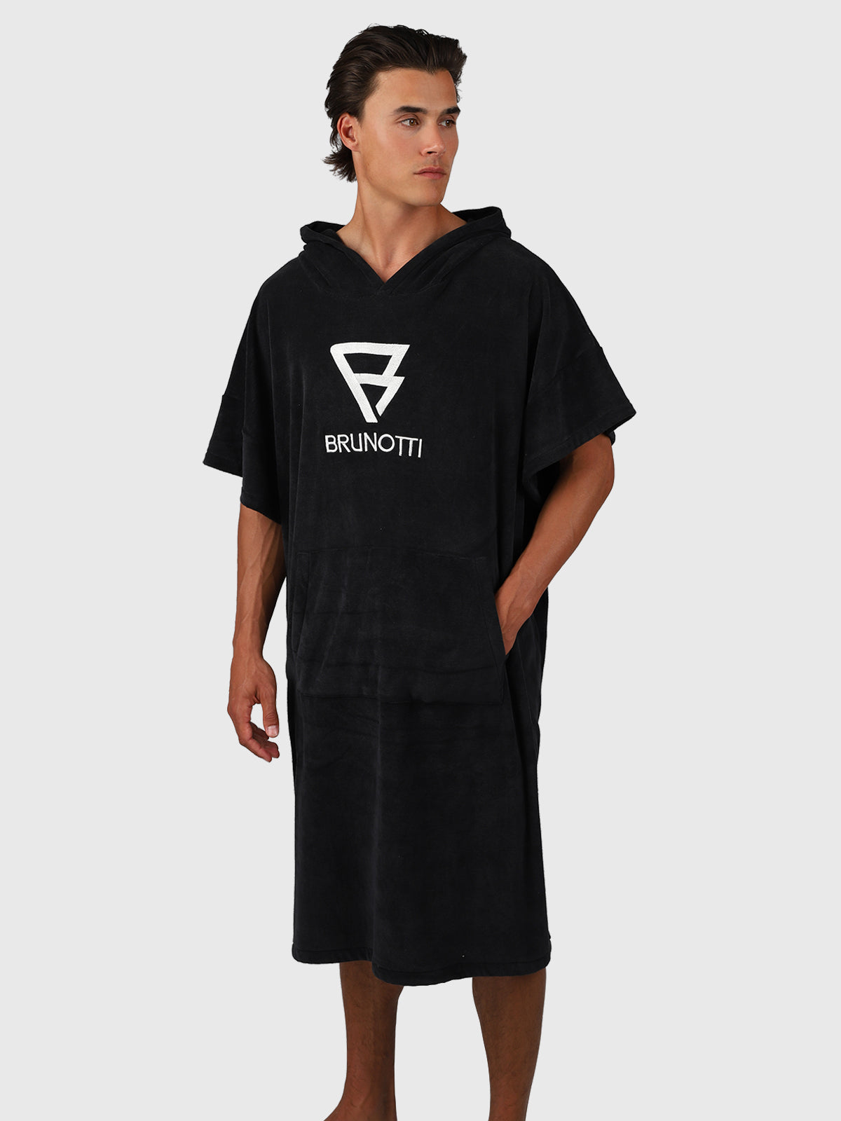Poncho-Solid Men Poncho | Black