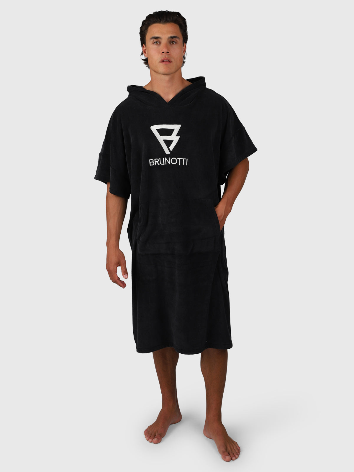 Poncho-Solid Men Poncho | Black