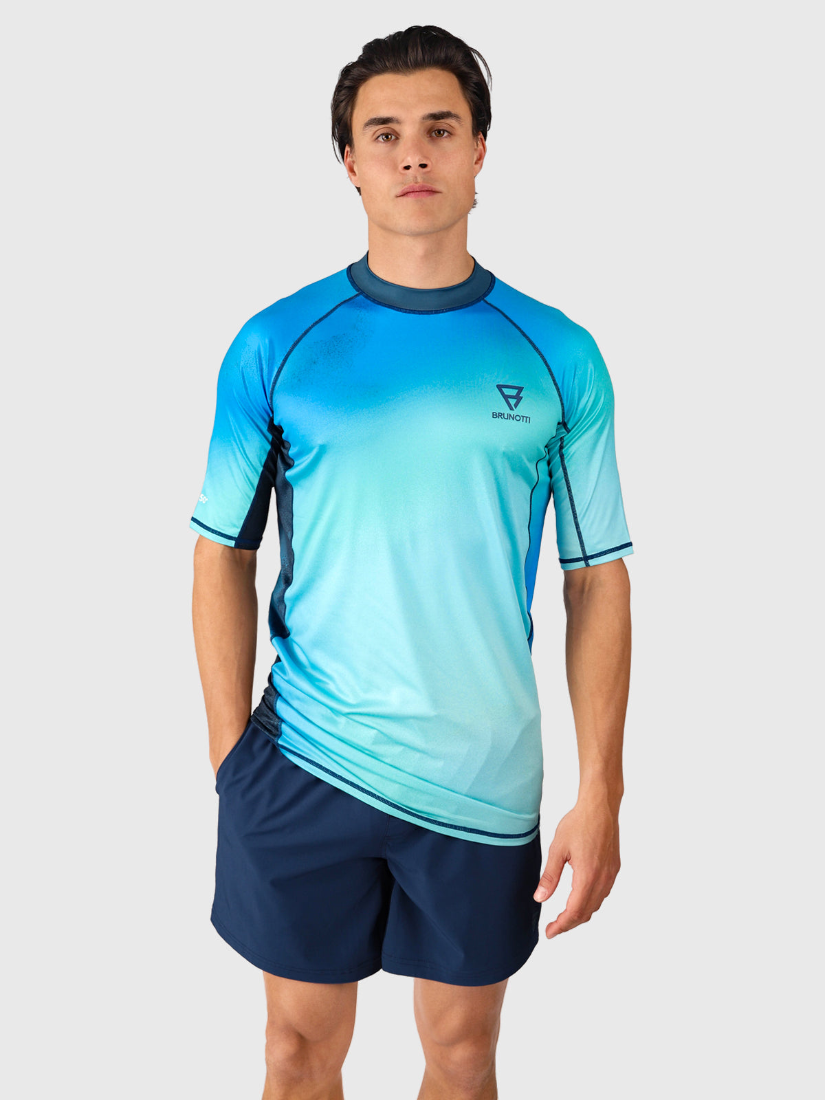 Waveguard-Spray Men Rashguard | Neon Blue
