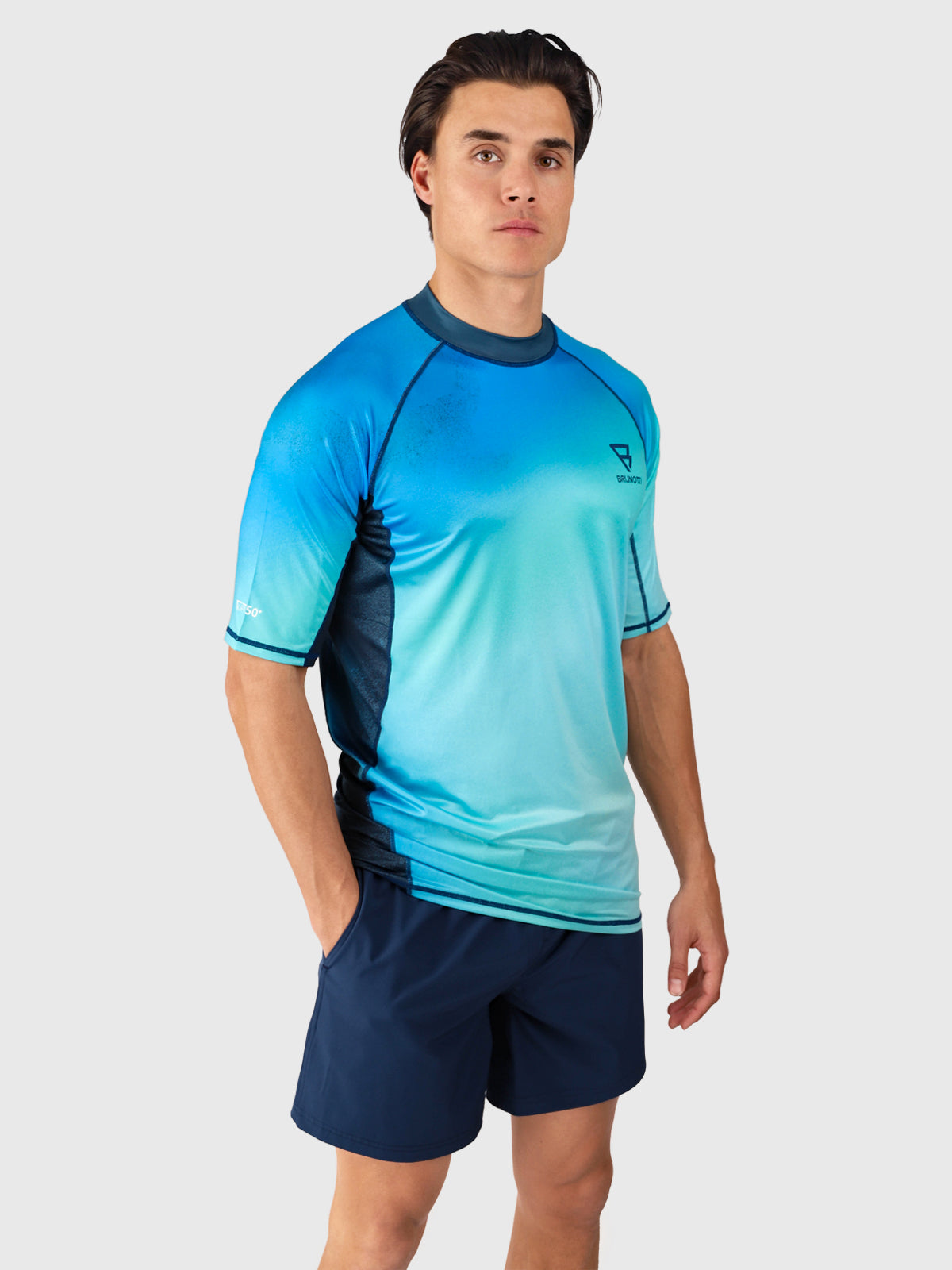 Waveguard-Spray Men Rashguard | Neon Blue