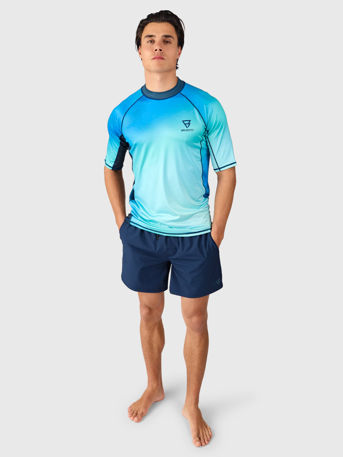 Waveguard-Spray Men Rashguard | Neon Blue