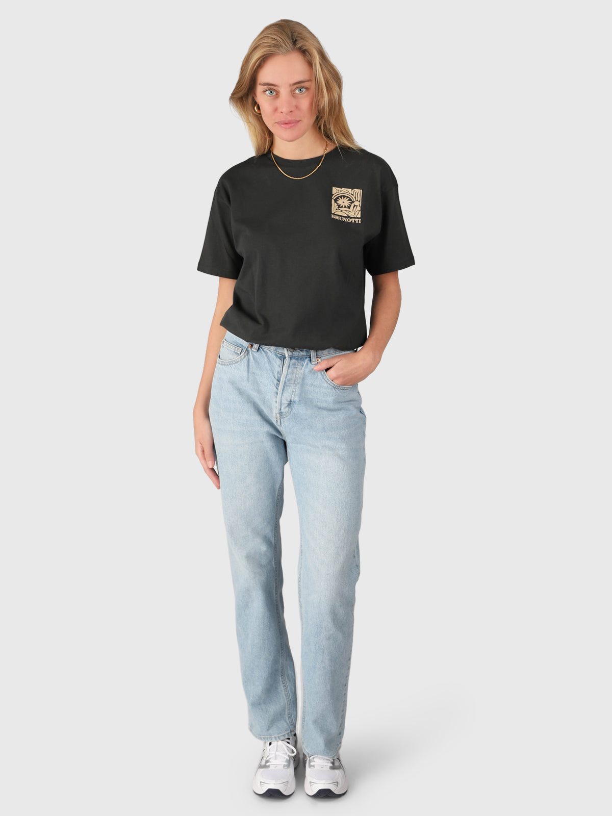 Seaya-Swirl Dames T-shirt | Pirate Black