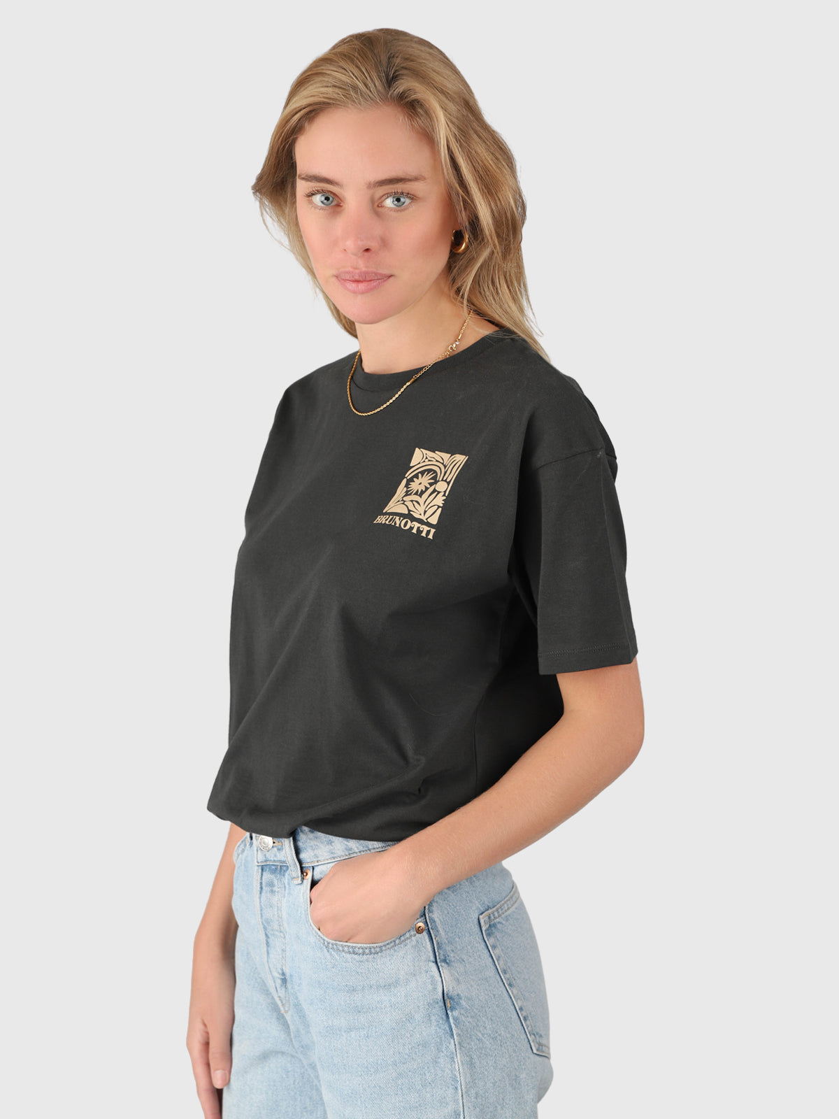 Seaya-Swirl Dames T-shirt | Pirate Black
