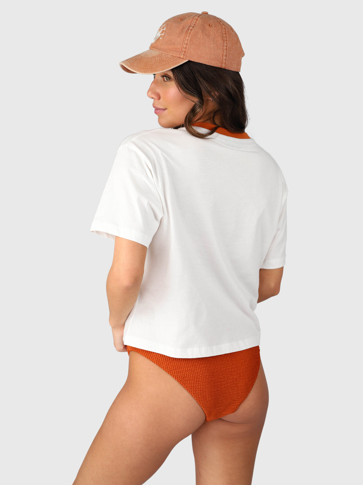 Saeda Damen Boxy T-shirt | Snow