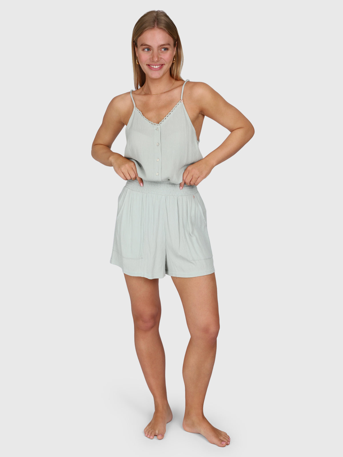 Essia Women Shorts | Aqua Grey