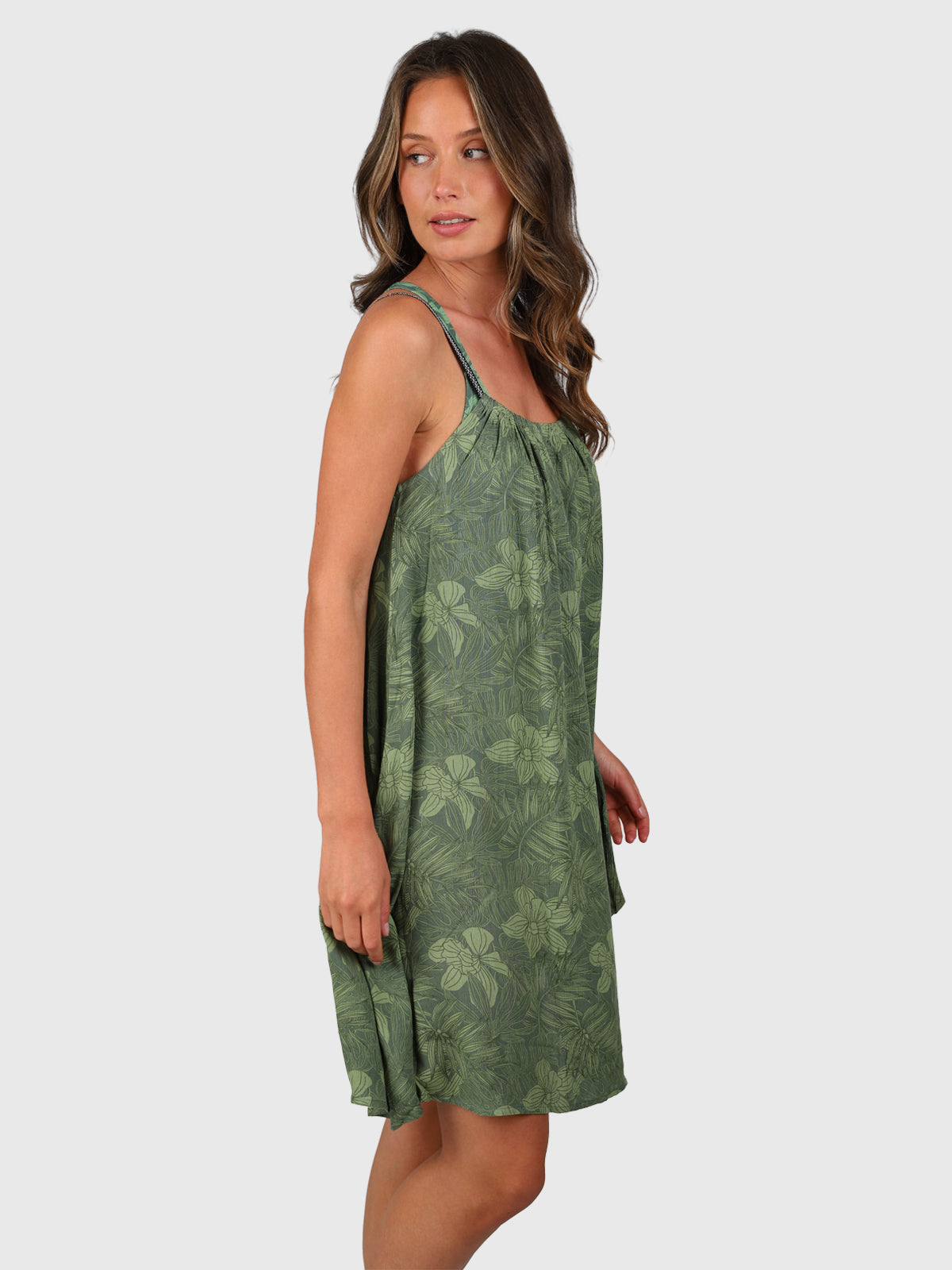 Isla-Leaf Damenkleid | Wacholder