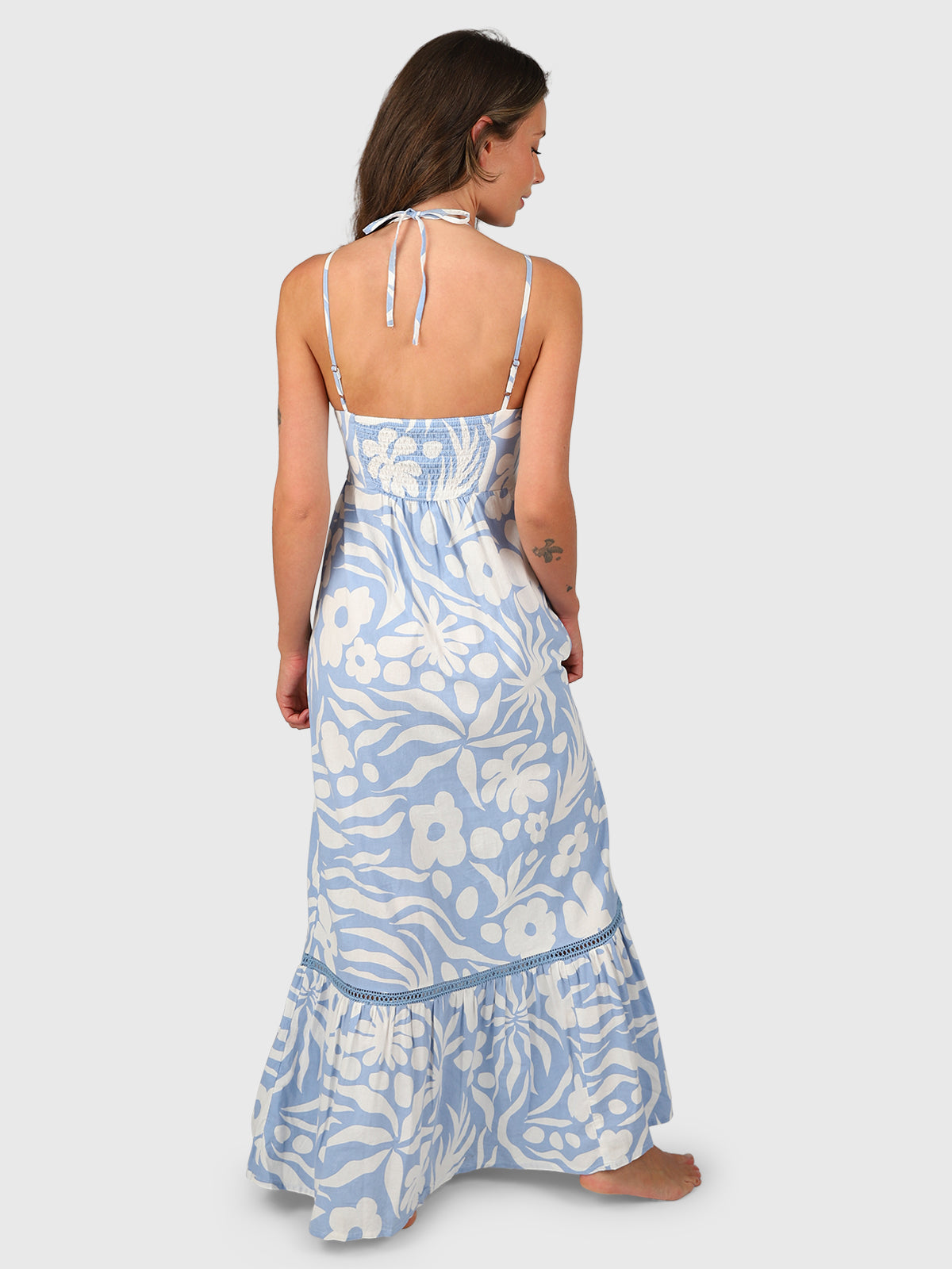 Siena-Floral Swirl Dames Maxi Jurk | Bluebell