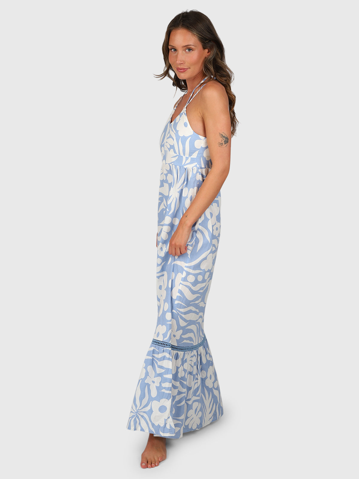 Siena-Floral Swirl Dames Maxi Jurk | Bluebell