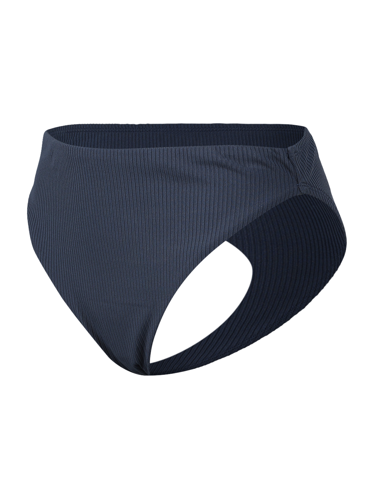 Flores-Rib Damen Bikini Hose mit hoher Taille | Indigoblau