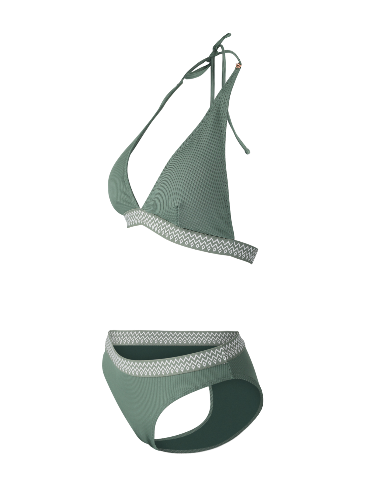 Relay-Rib Women Halter Bikini Set | Juniper