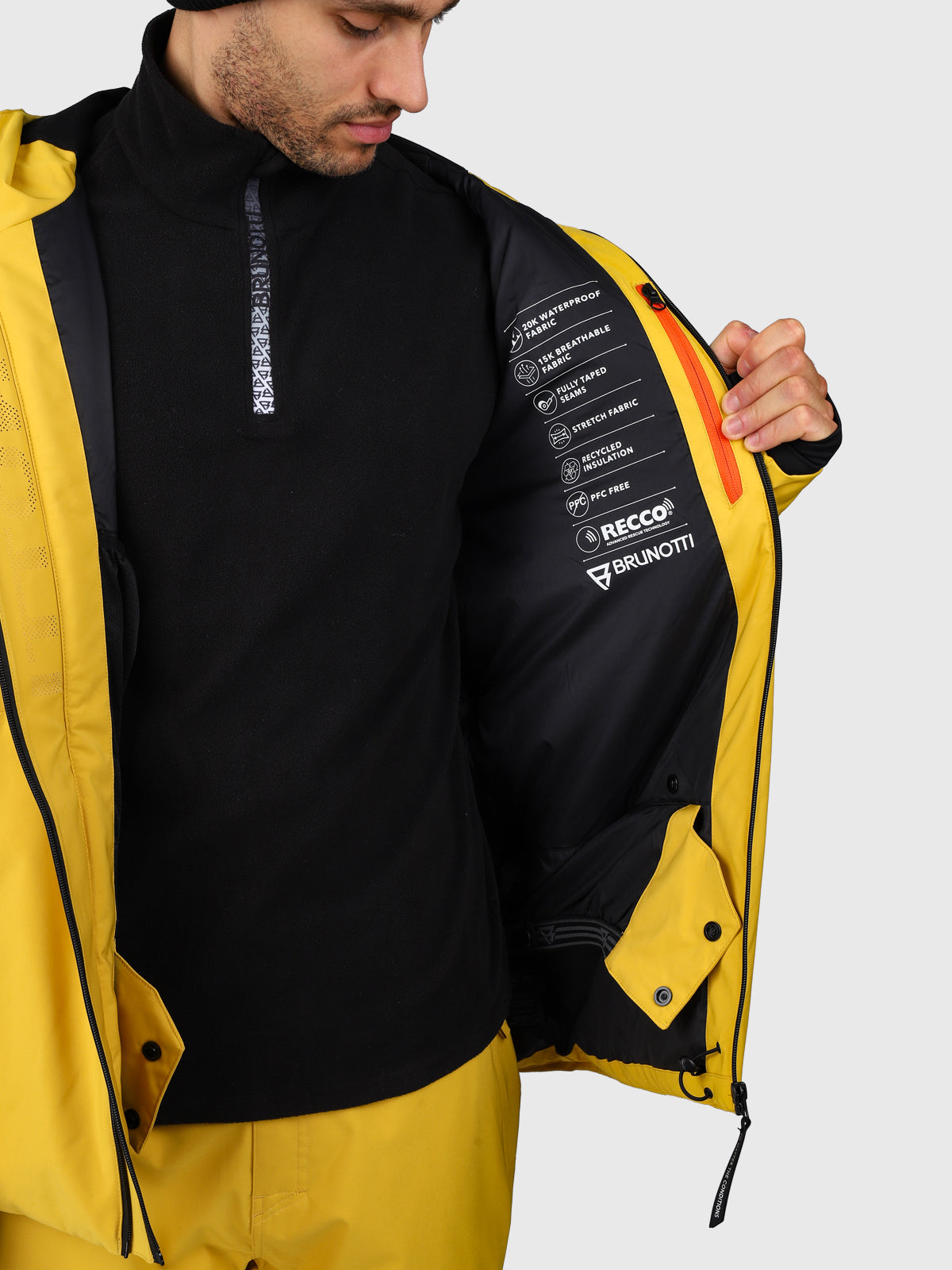 Norrow Men Snow Jacket | Lemon Curry