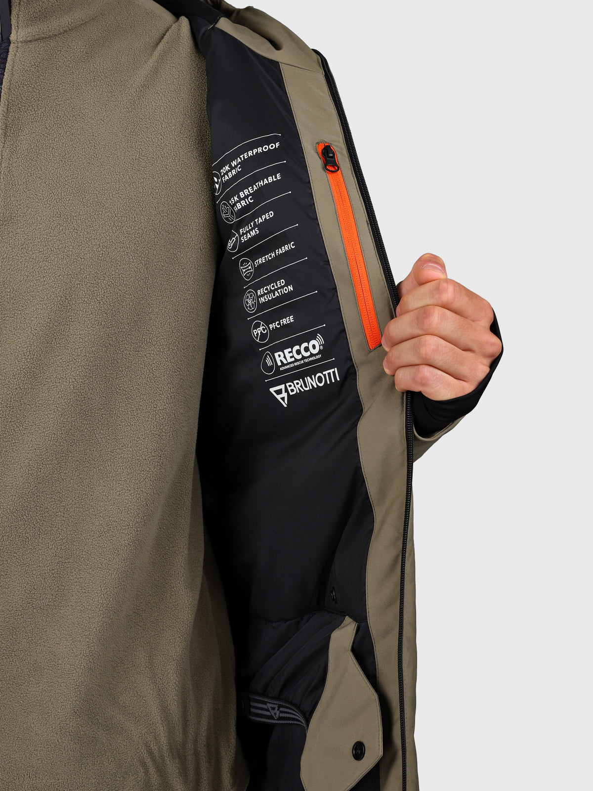 Norrow Men Snow Jacket | Dusky Green