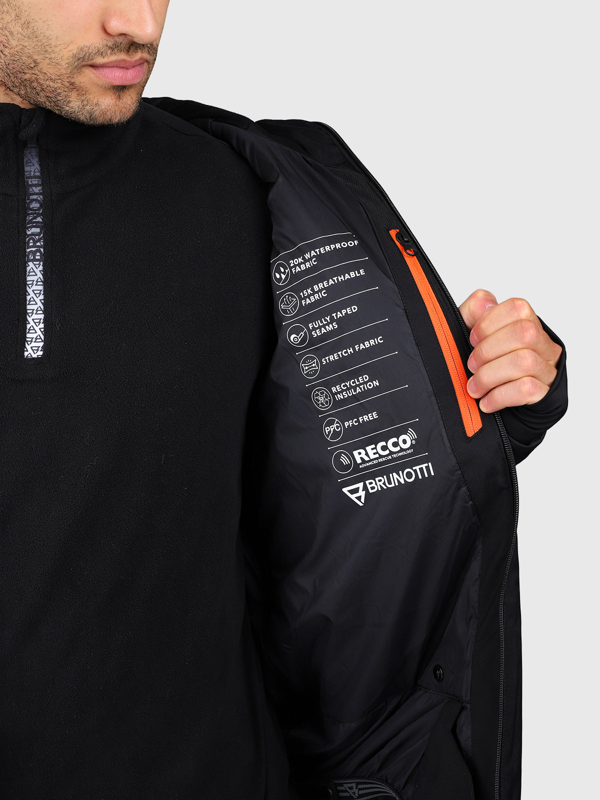 Norrow Men Snow Jacket | Black