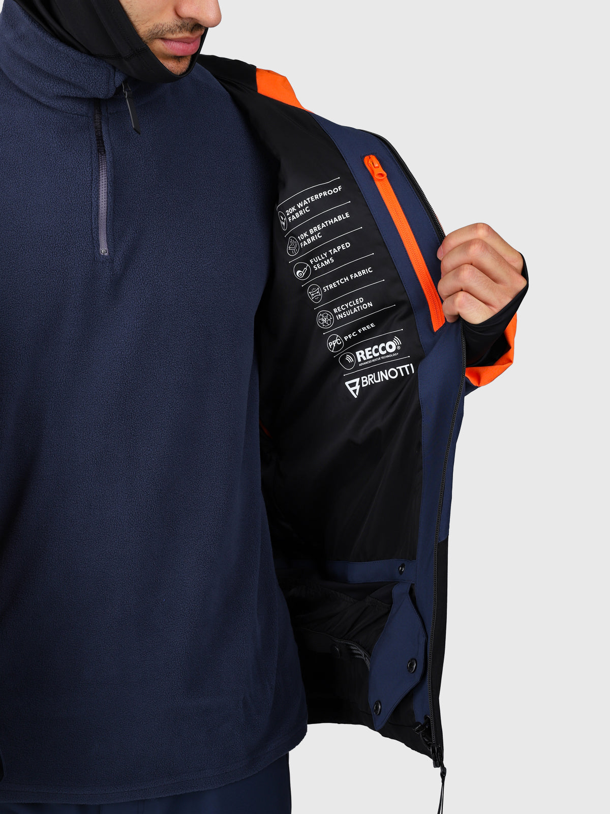 Kendron Men Snow Jacket | Indigo Blue