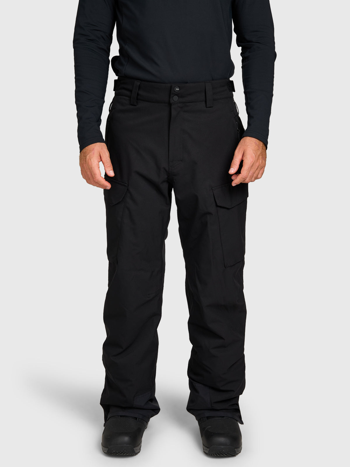 Footrail-Cargo Men Snow Pants | Black