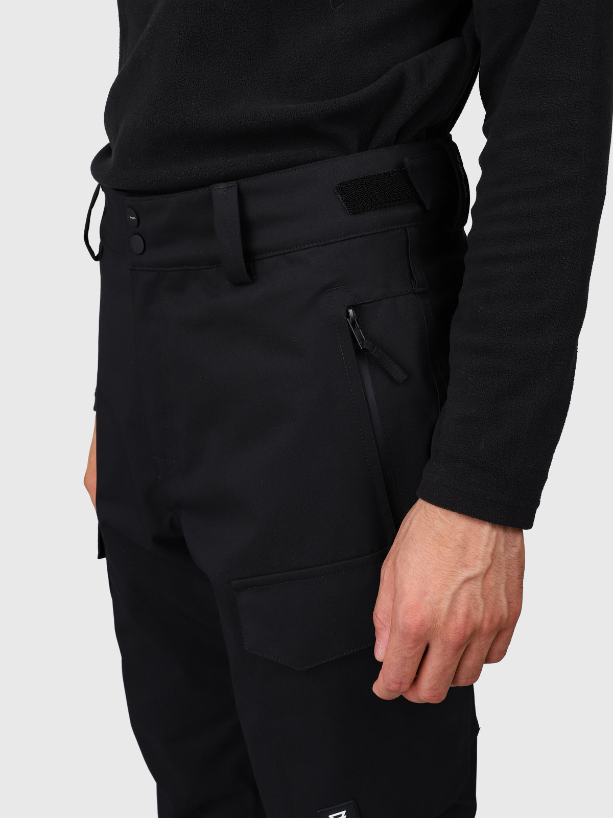 Footrail-Cargo Men Snow Pants | Black