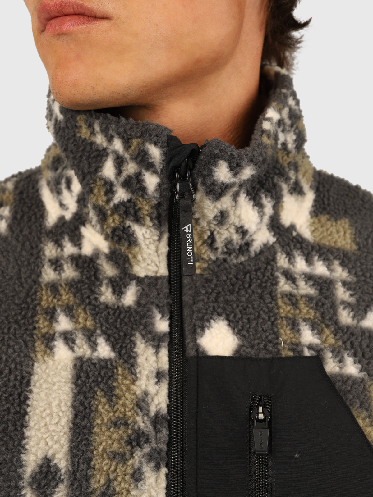 Kelstyn-Print Heren Fleece | Siberia Black
