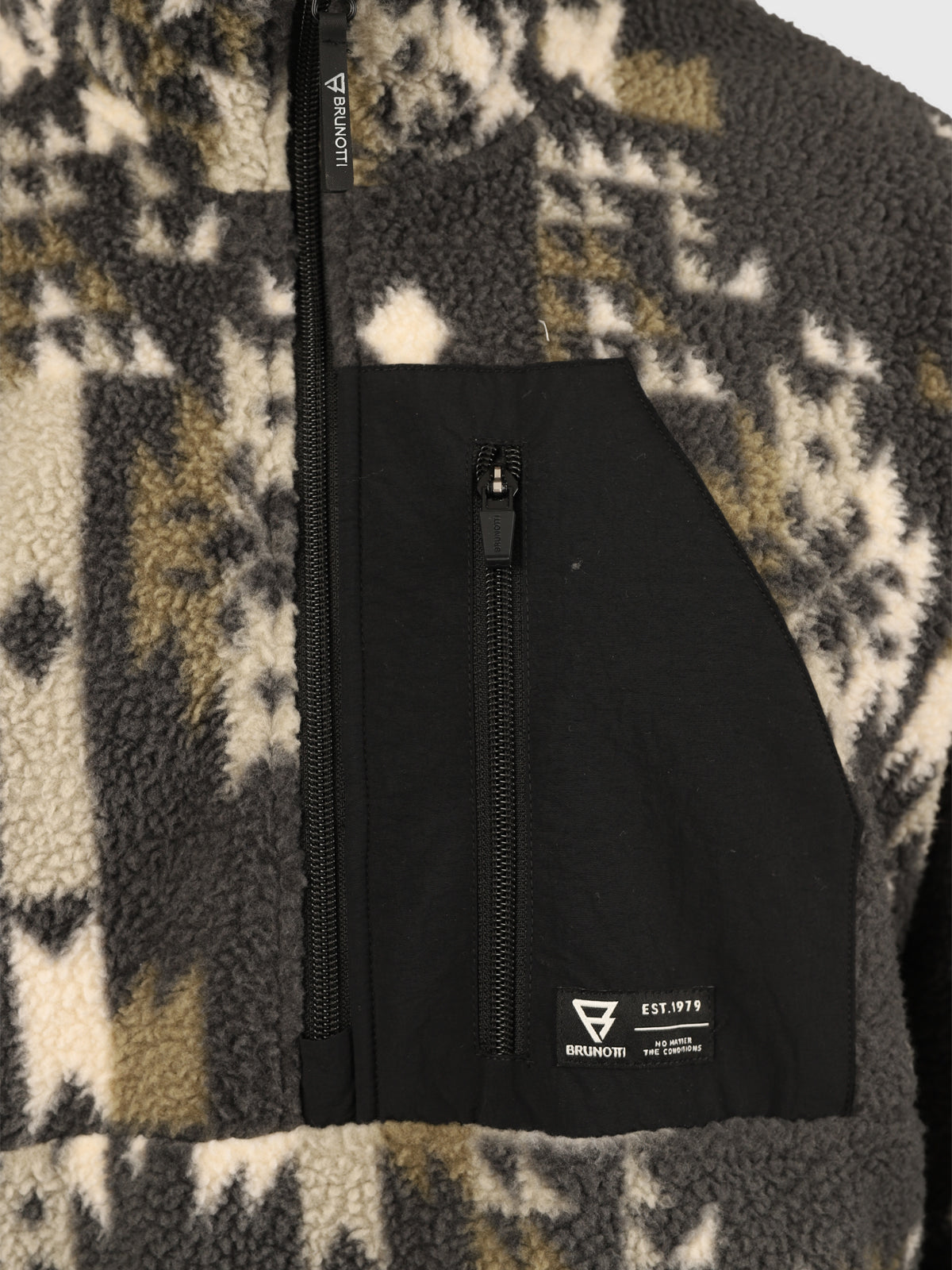 Kelstyn-Print Heren Fleece | Siberia Black