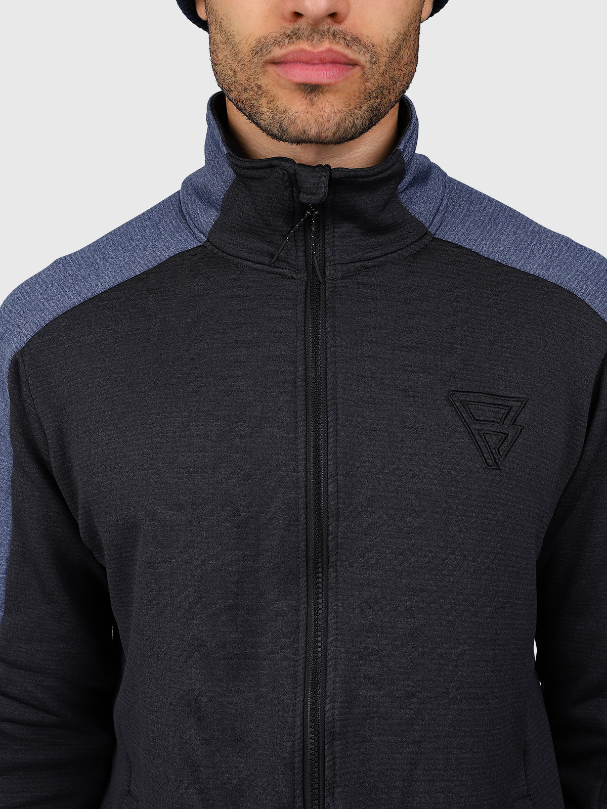 Daronst-Zip Men Fleece | Black