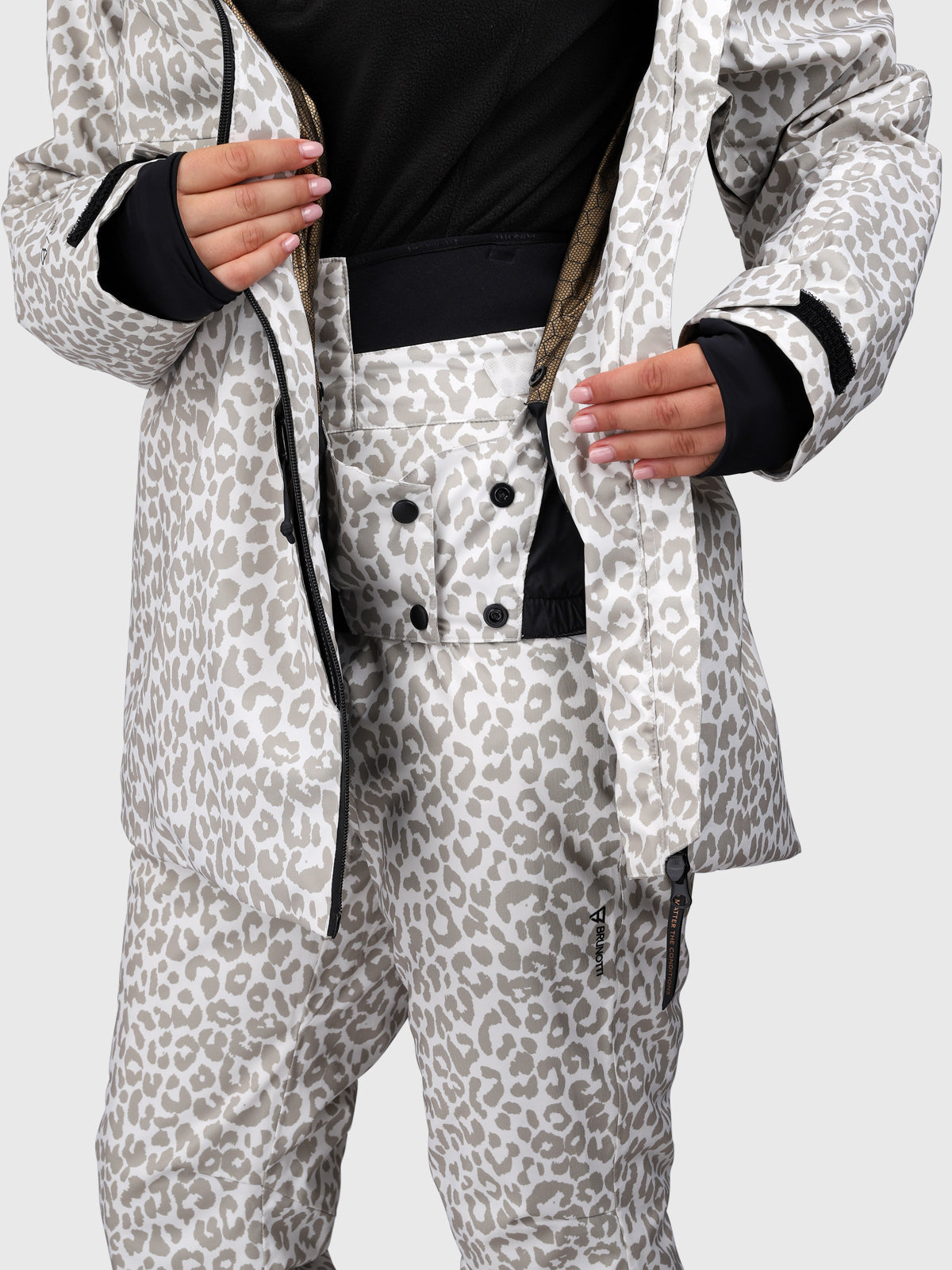Joicya-Print Women Snow Jacket | Leopard Snow