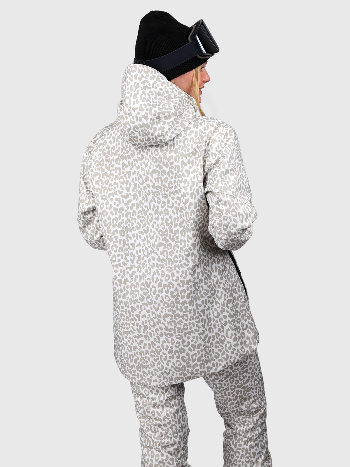 Joicya-Print Women Snow Jacket | Leopard Snow
