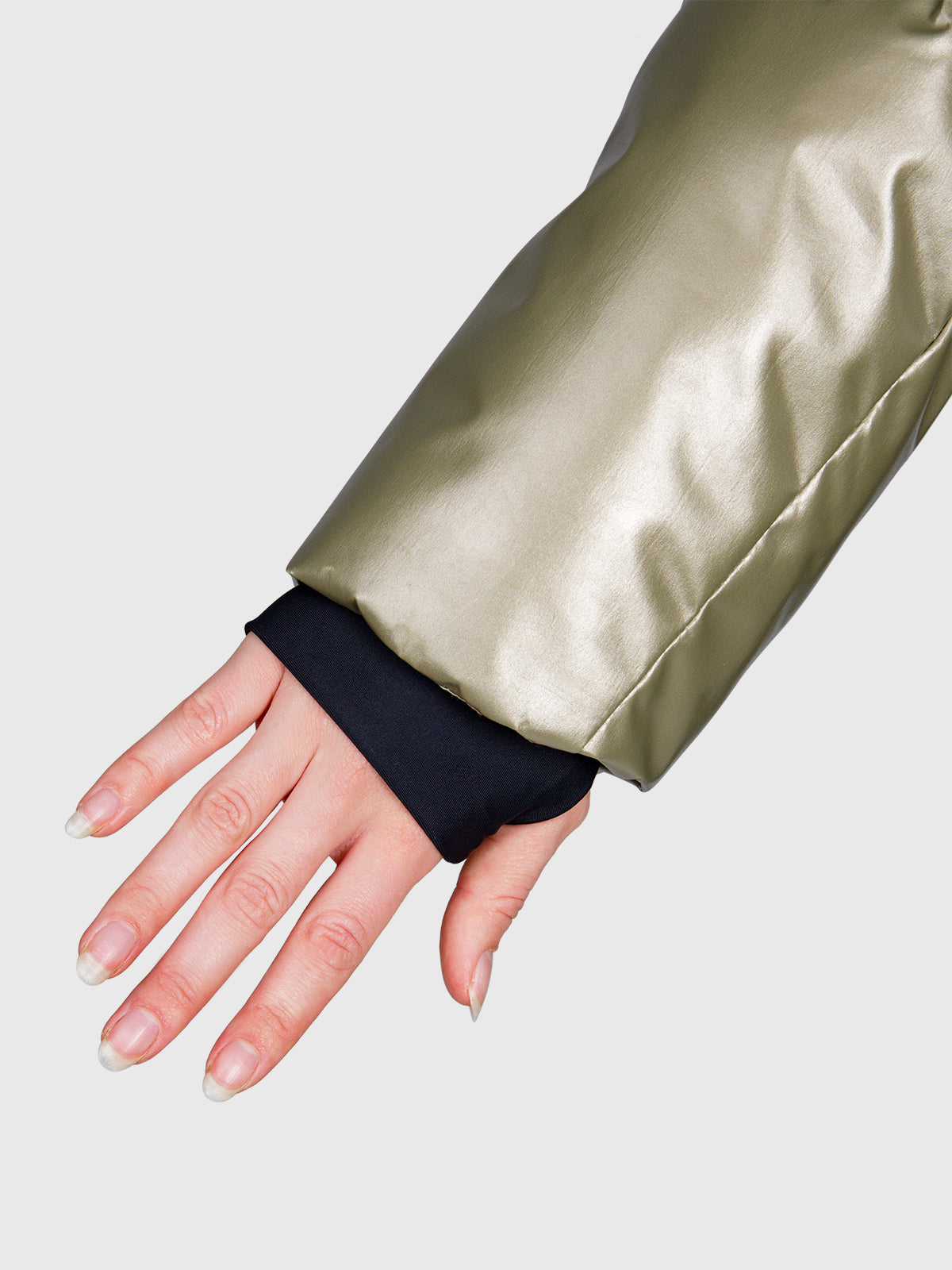 Fiaskia-Metallic Women Snow Jacket | Fungi