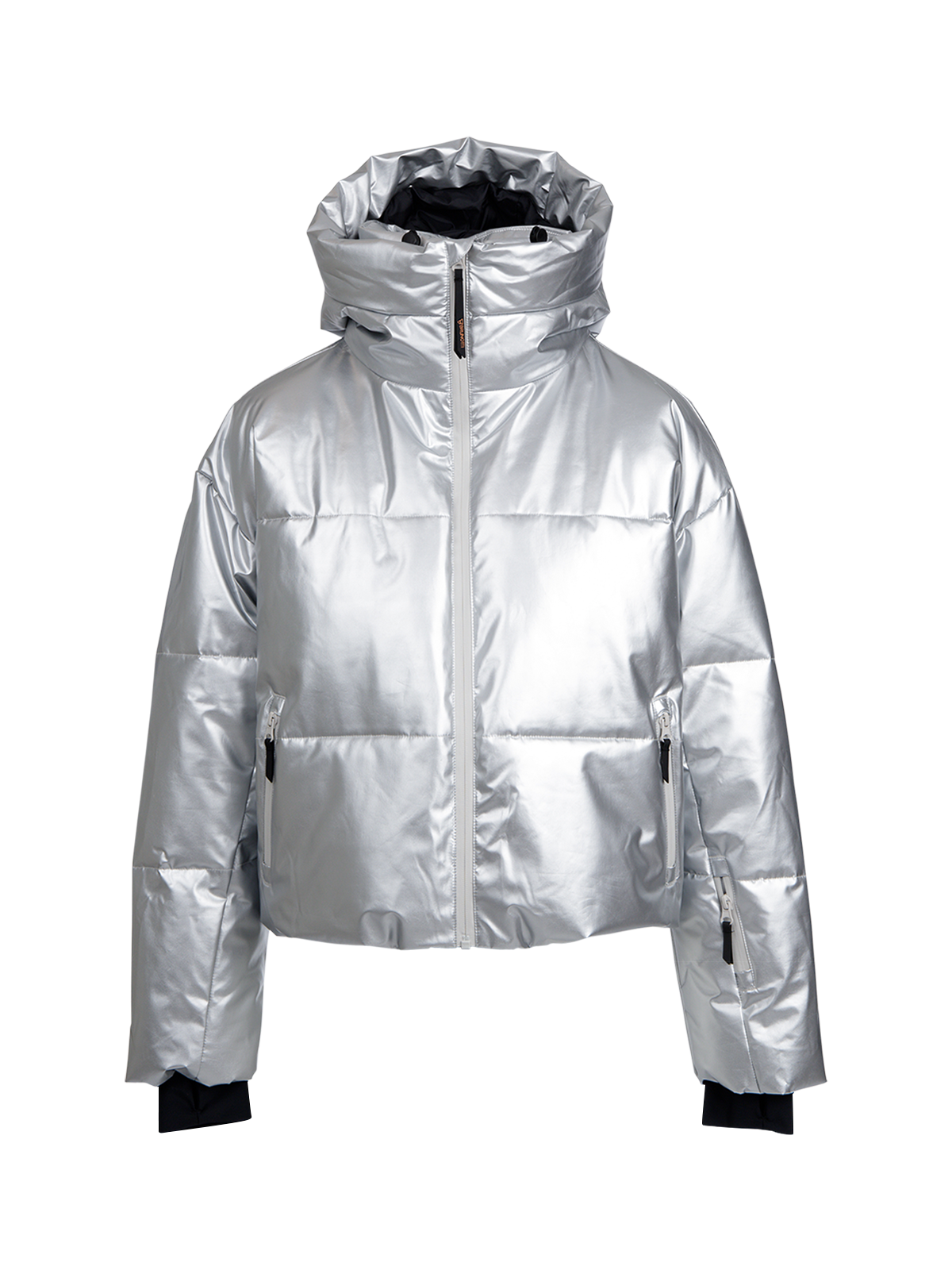 Fiaskia-Metallic Women Snow Jacket | Silver