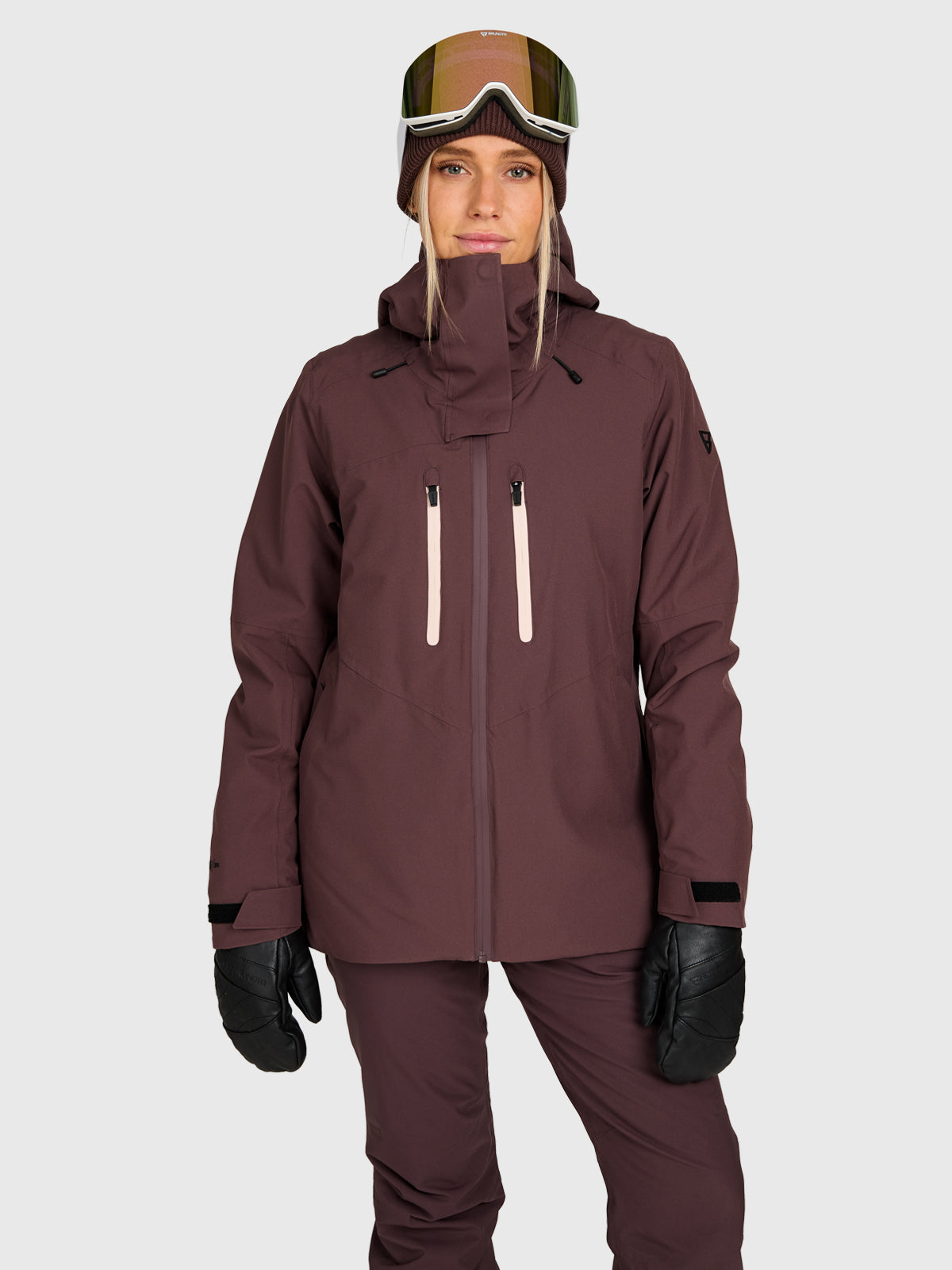 Avamena Women Snow Jacket | Raisin