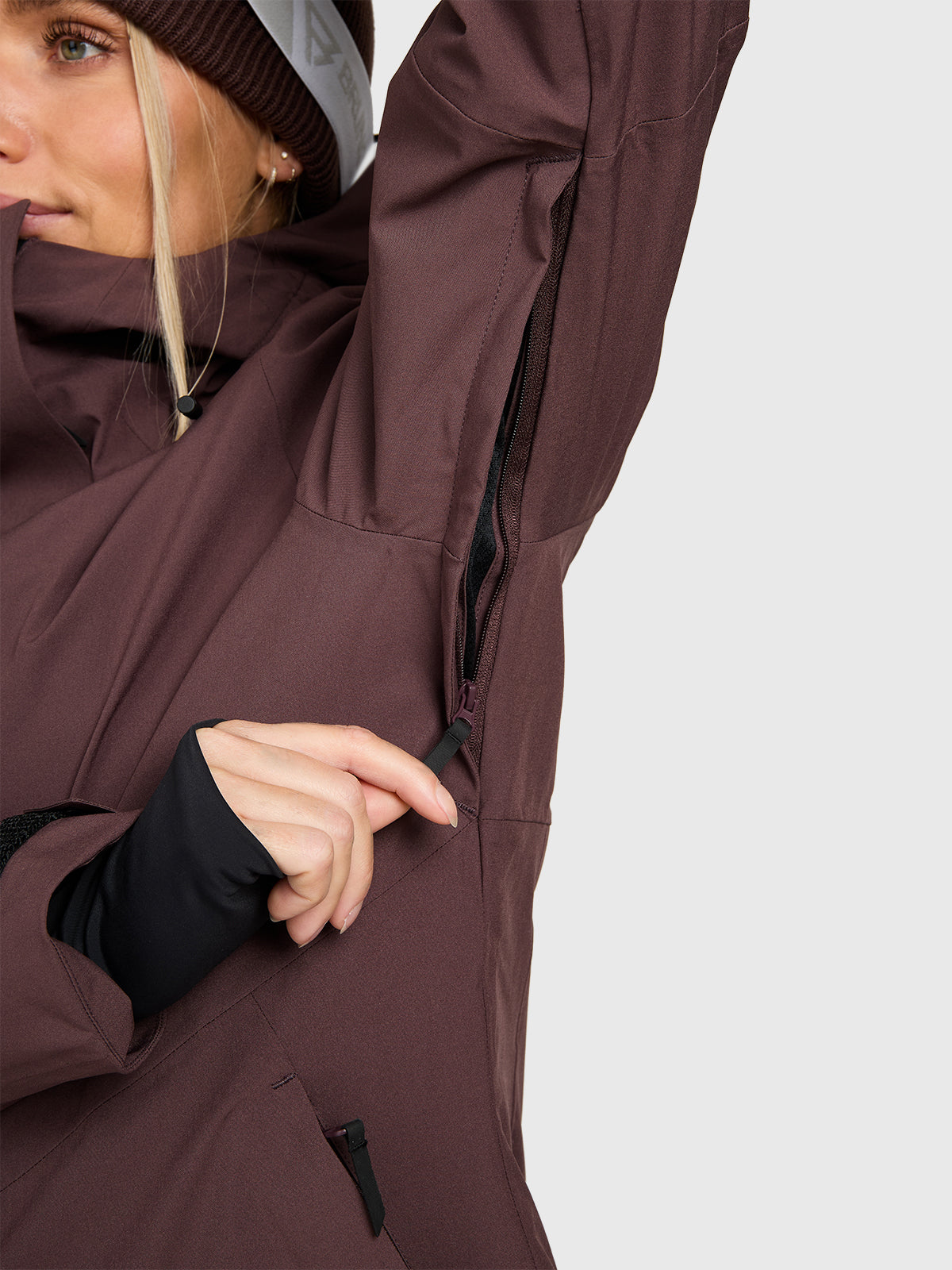 Avamena Women Snow Jacket | Raisin