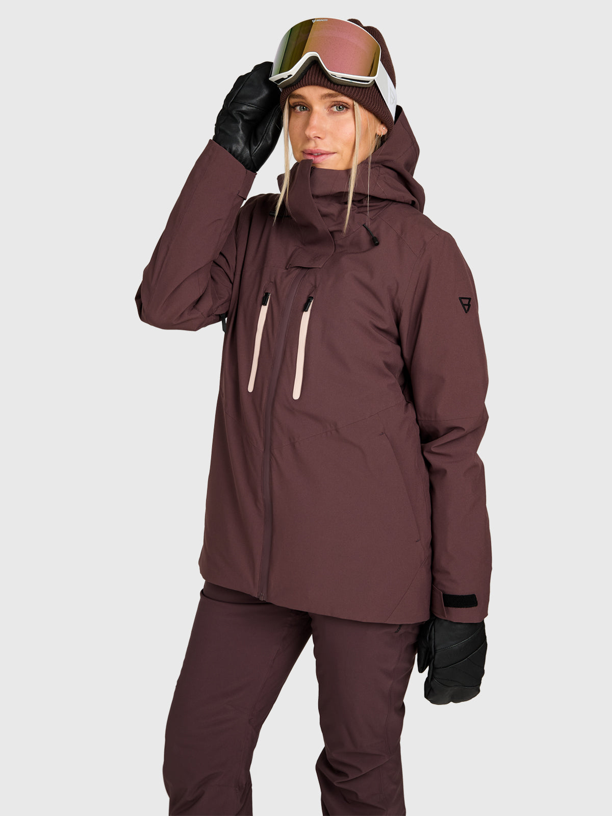 Avamena Women Snow Jacket | Raisin