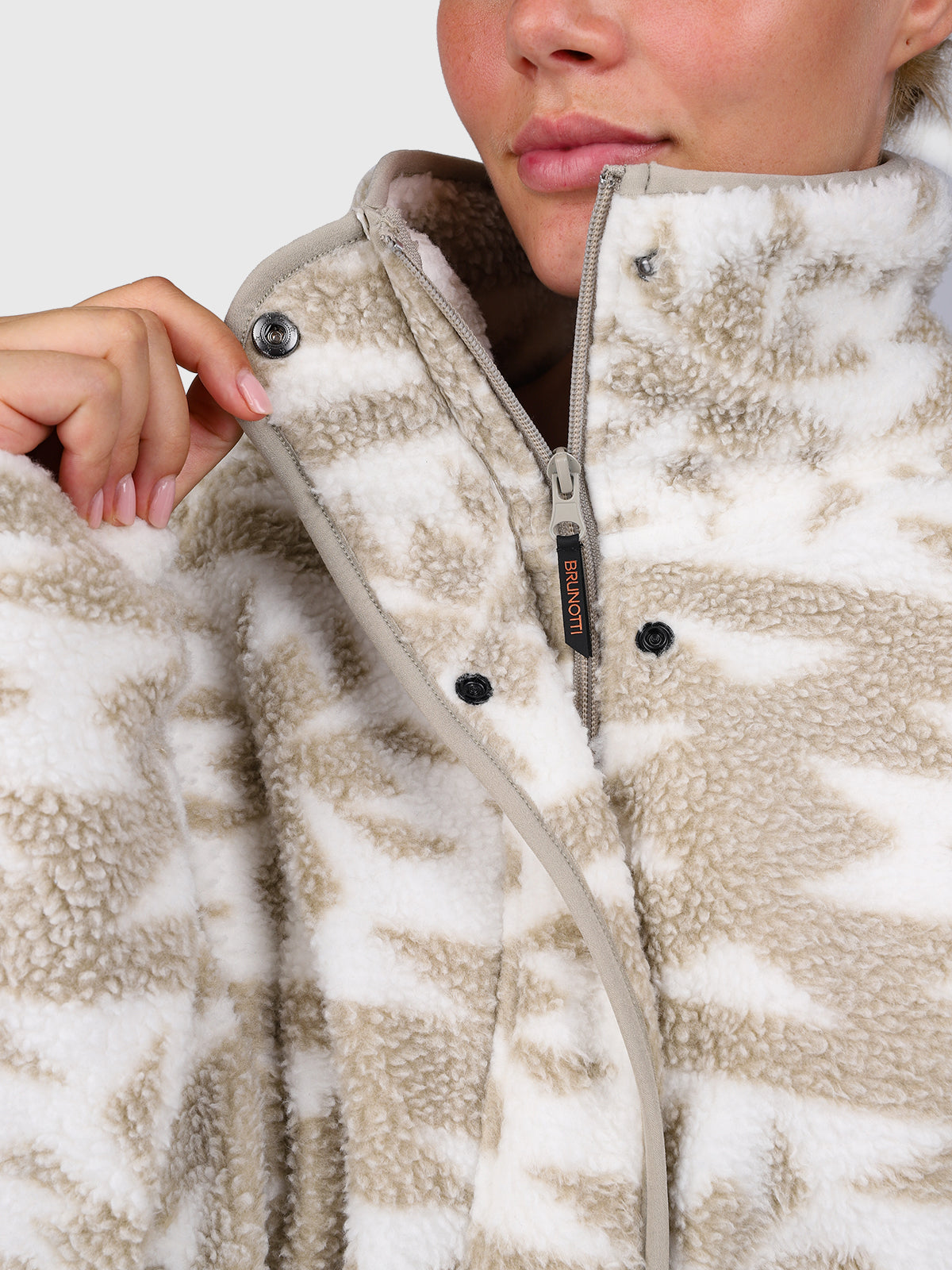 Powchou-Print Dames Fleece | Polar Fungi