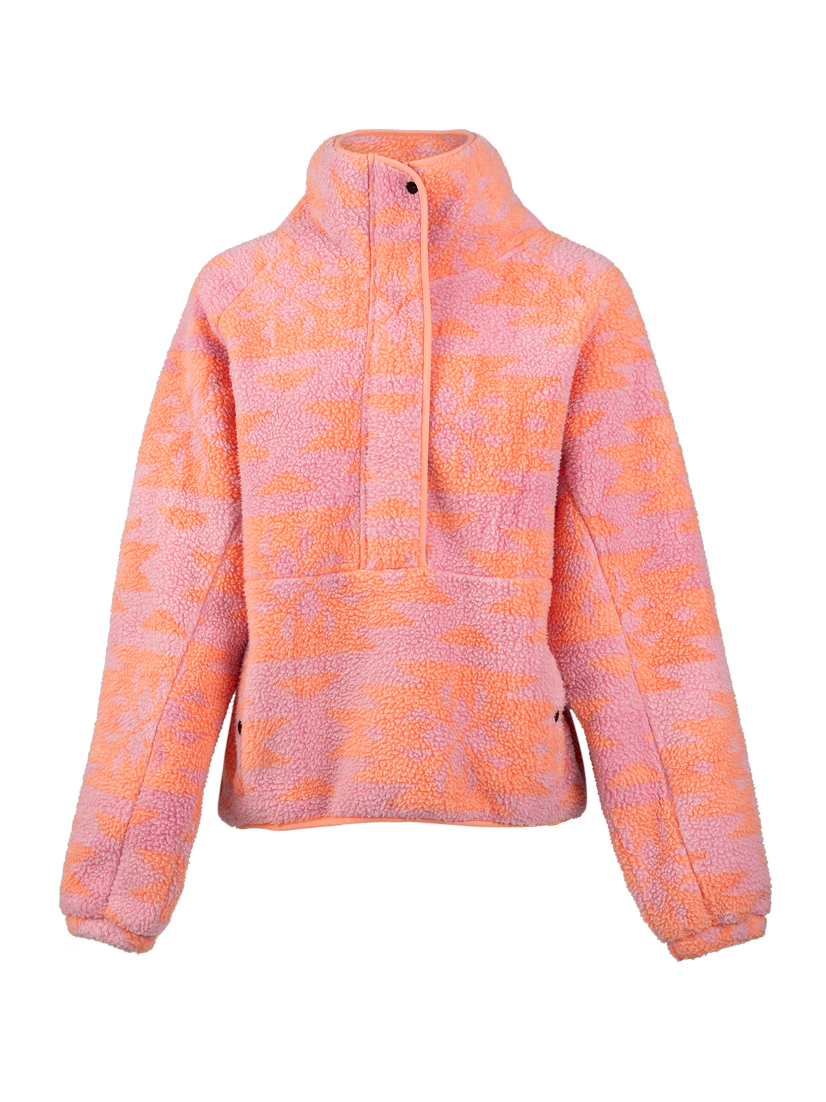 Powchou-Print Dames Fleece | Polar Pink