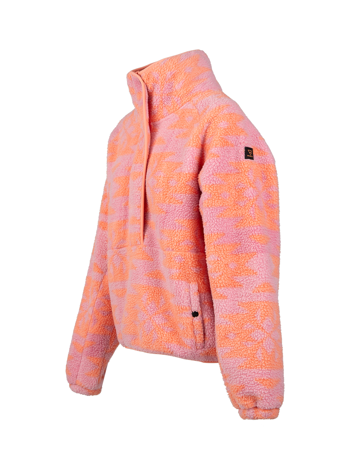 Powchou-Print Dames Fleece | Polar Pink