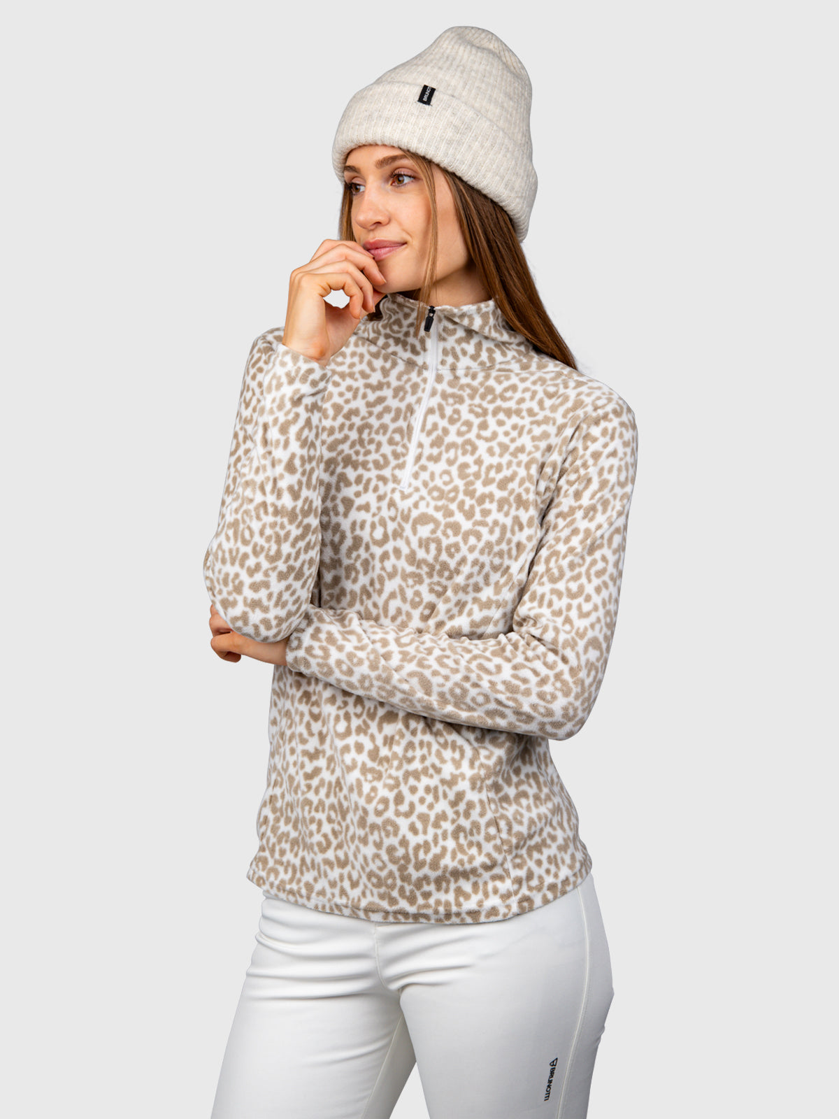 Misma-Print Women Fleece | Leopard Snow