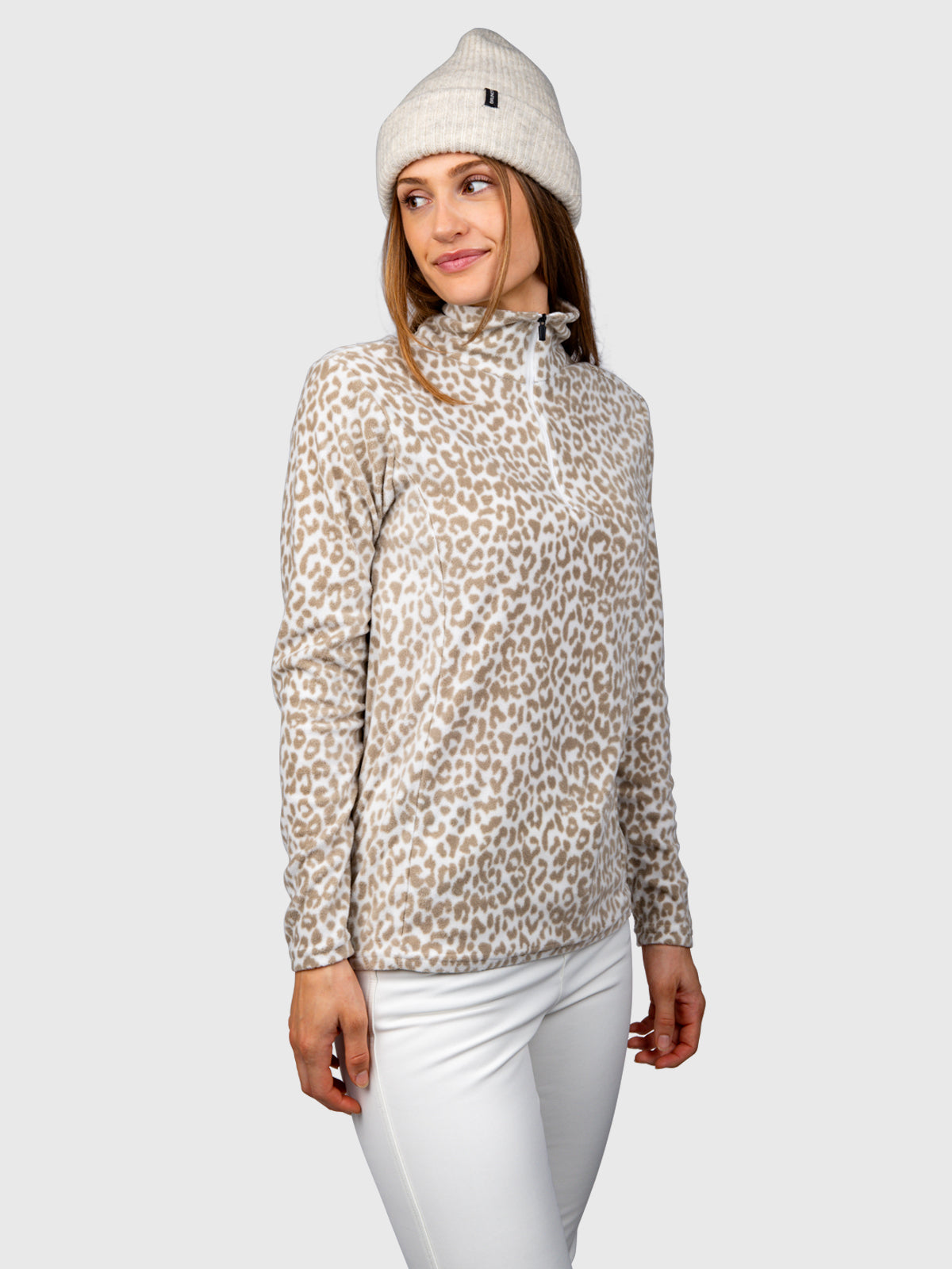 Misma-Print Women Fleece | Leopard Snow