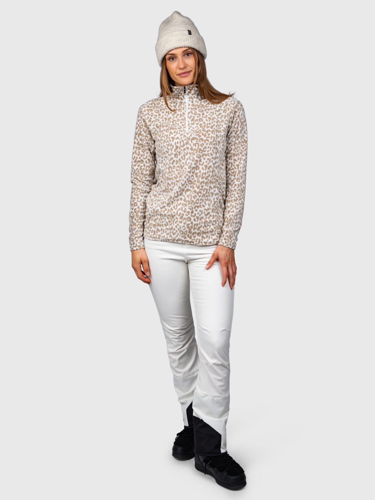 Misma-Print Women Fleece | Leopard Snow