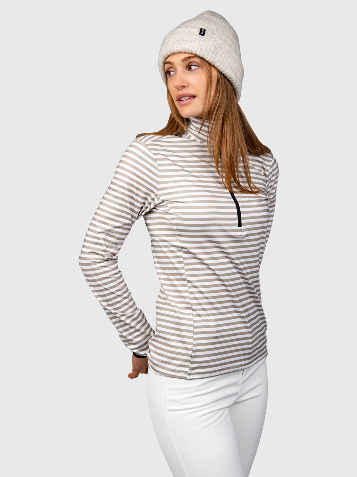 Rodika-Print Women Fleece | Awning Stripe Fungi