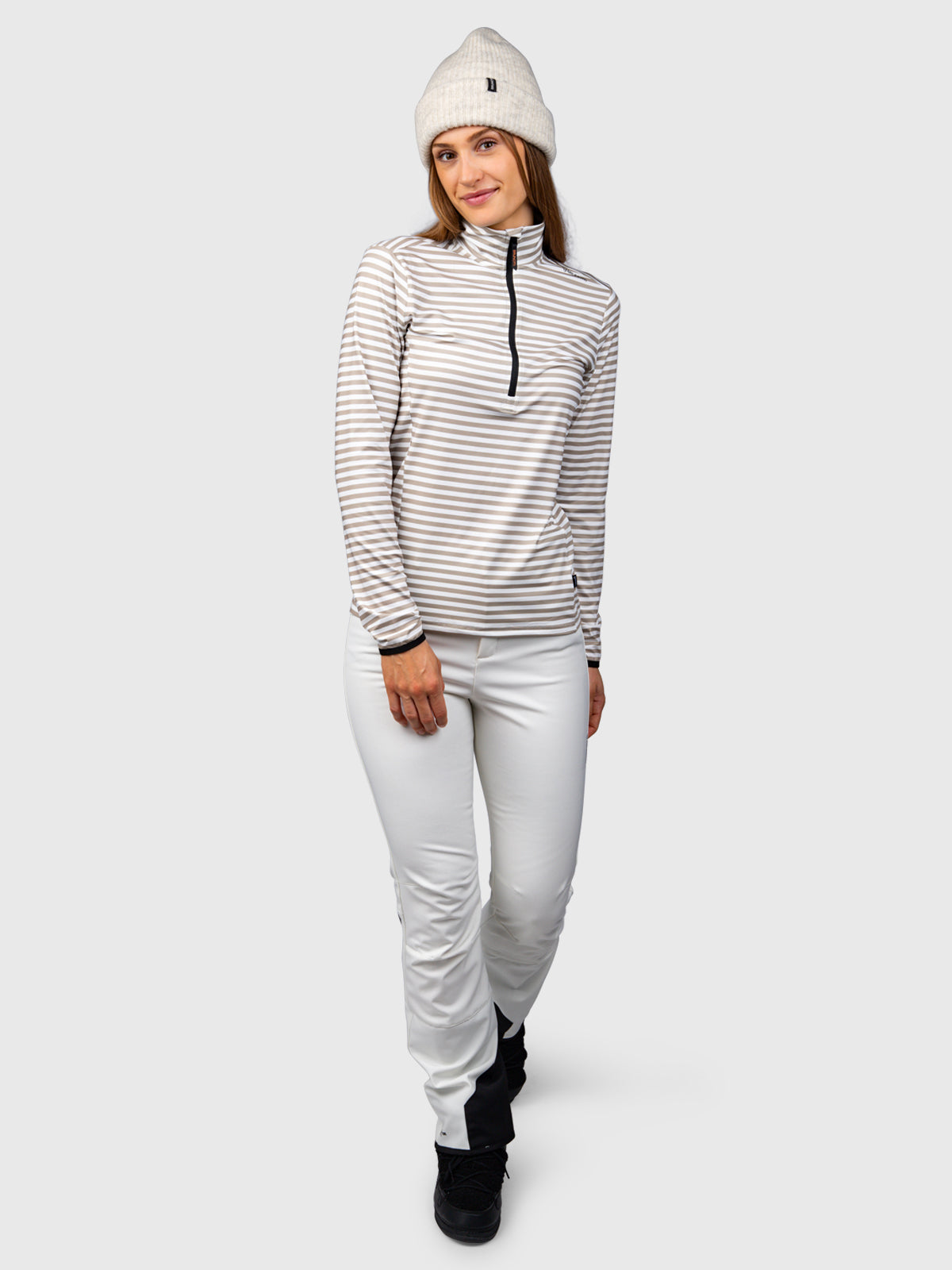 Rodika-Print Women Fleece | Awning Stripe Fungi