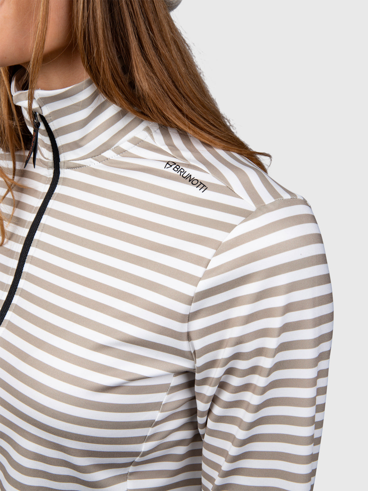 Rodika-Print Women Fleece | Awning Stripe Fungi