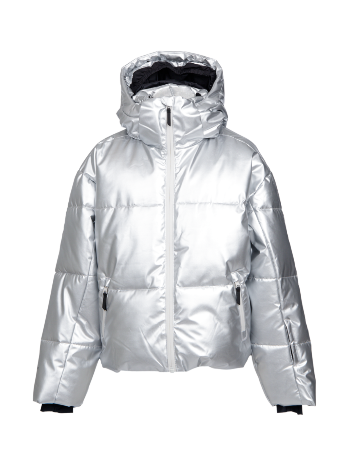 Fiasky-Metallic Girls Snow Jacket | Silver
