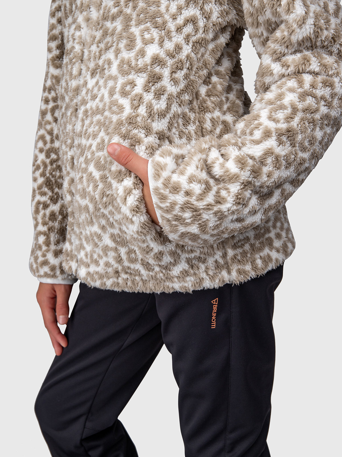 Kyoti-Print Girls Fleece | Leopard Snow